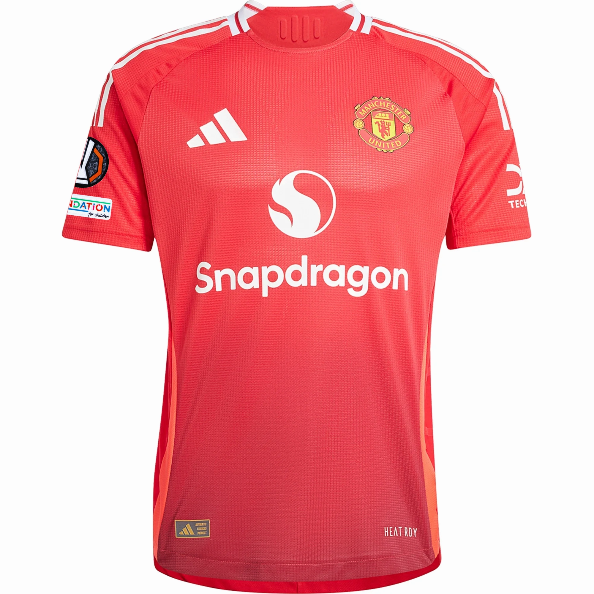 adidas Manchester United Authentic Tyrell Malacia Home Jersey w/ Europa League Patches 24/25 (MUFC Red/Bright Red) Anti Pilling Process Thermal Regulation Layer
