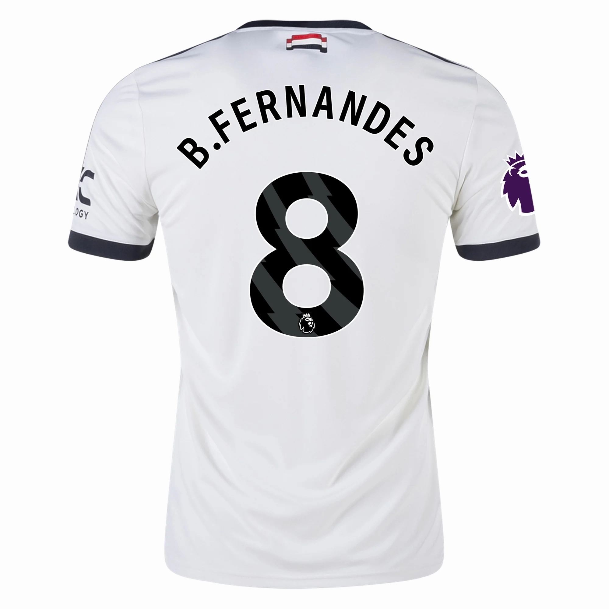 adidas Manchester United Bruno Fernandes Third Jersey w/ EPL Patch 24/25 (Off White) Soft touch finish
