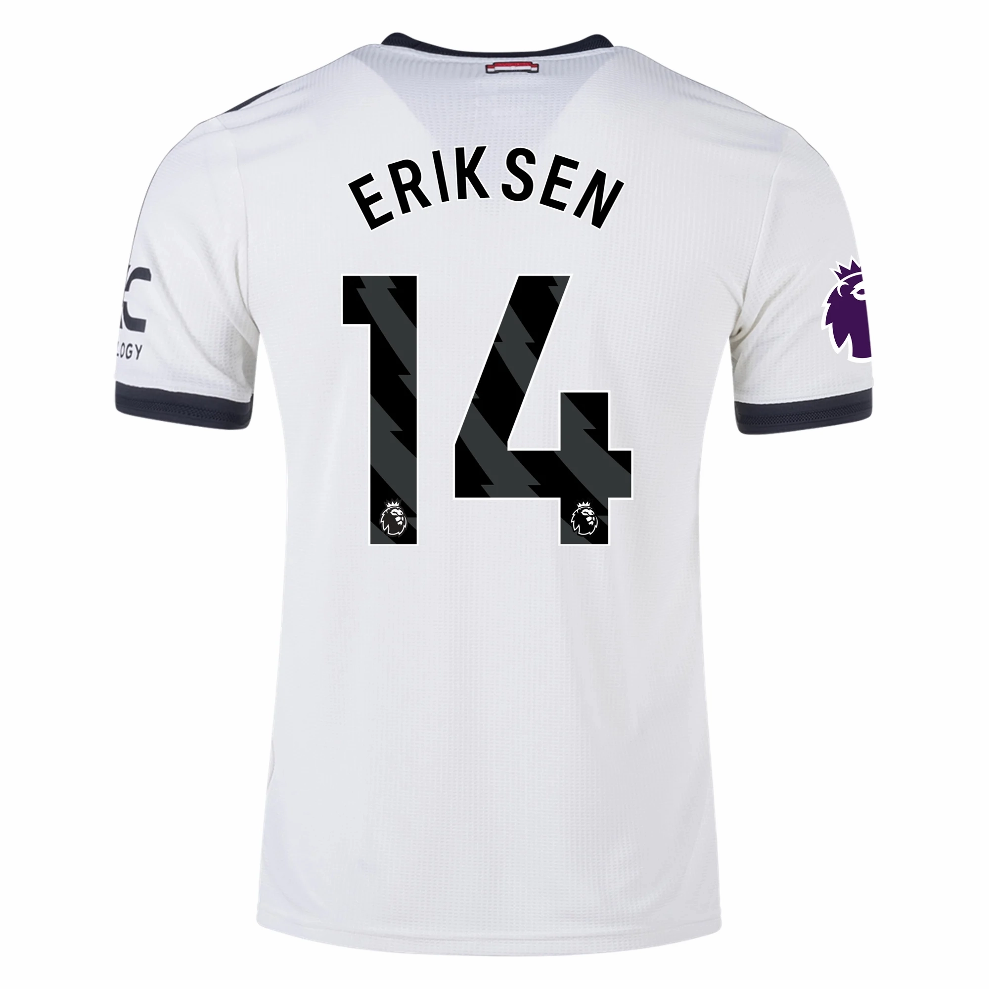 adidas Manchester United Christian Eriksen Authentic Third Jersey w/ EPL Patch 24/25 (Off White) Technical Build