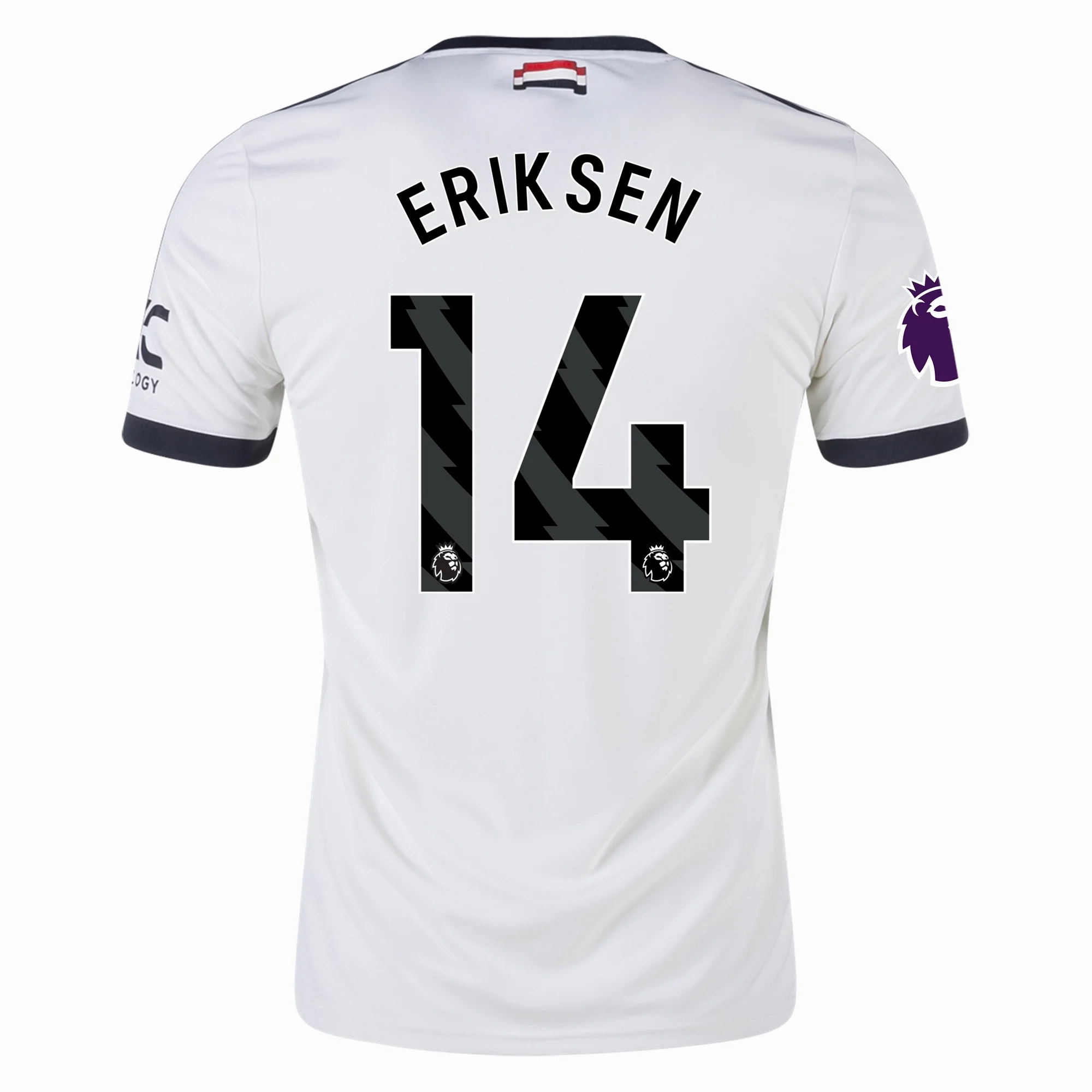 Fade Resistant Finish adidas Manchester United Christian Eriksen Third Jersey w/ EPL Patch 24/25 (Off White)