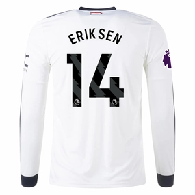 adidas Manchester United Christian Eriksen Third Long Sleeve Jersey w/ EPL Patch 24/25 (Off White) Cooling mesh