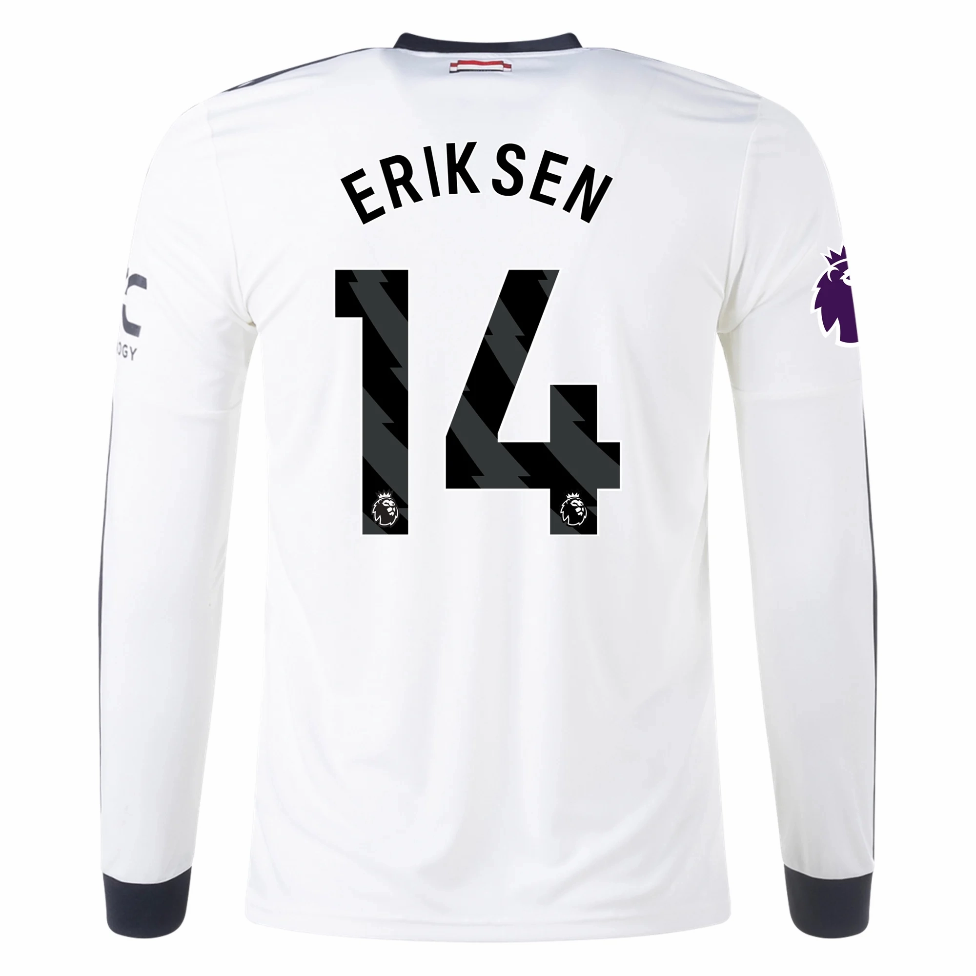 adidas Manchester United Christian Eriksen Third Long Sleeve Jersey w/ EPL Patch 24/25 (Off White) Cooling mesh