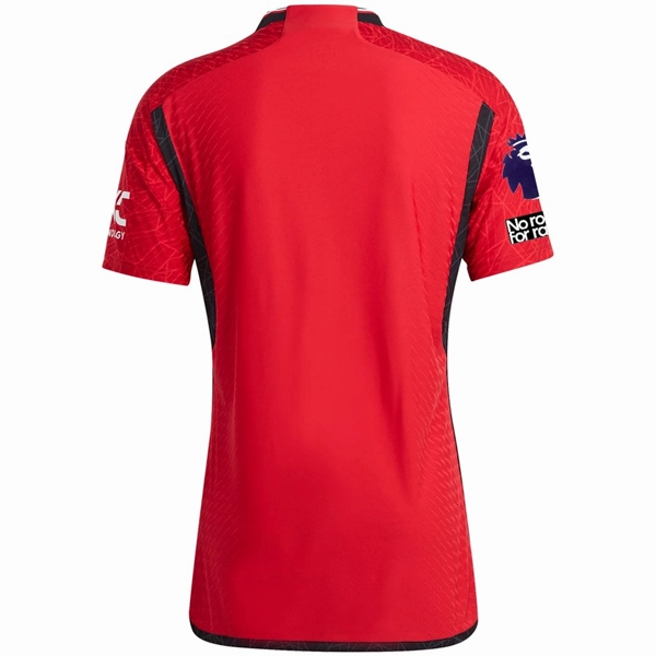 adidas Manchester United Home Authentic Jersey 23/24 w/ EPL   No Room For Racism Patches (Team College Red) Studio Fit Mesh Paneling