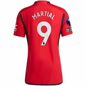 Low Bulk Design adidas Manchester United Home Authentic Jersey Anthony Martial Home Jersey 23/24 w/ EPL   No Room For Racism Patches (Team College Red)
