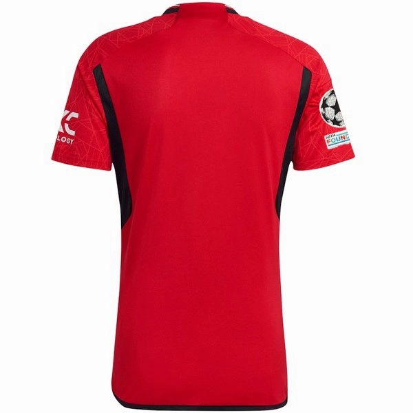Anti Slip Hem Guard Fan Approved adidas Manchester United Home Jersey 23/24 w/ Champions League Patches (Team College Red)
