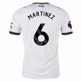 adidas Manchester United Lisandro Martinez Third Jersey w/ EPL Patch 24/25 (Off White) Non Chafe Edging