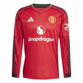 adidas Manchester United Long Sleeve Home Jersey 25/26 (Red) Flexible Training Gear