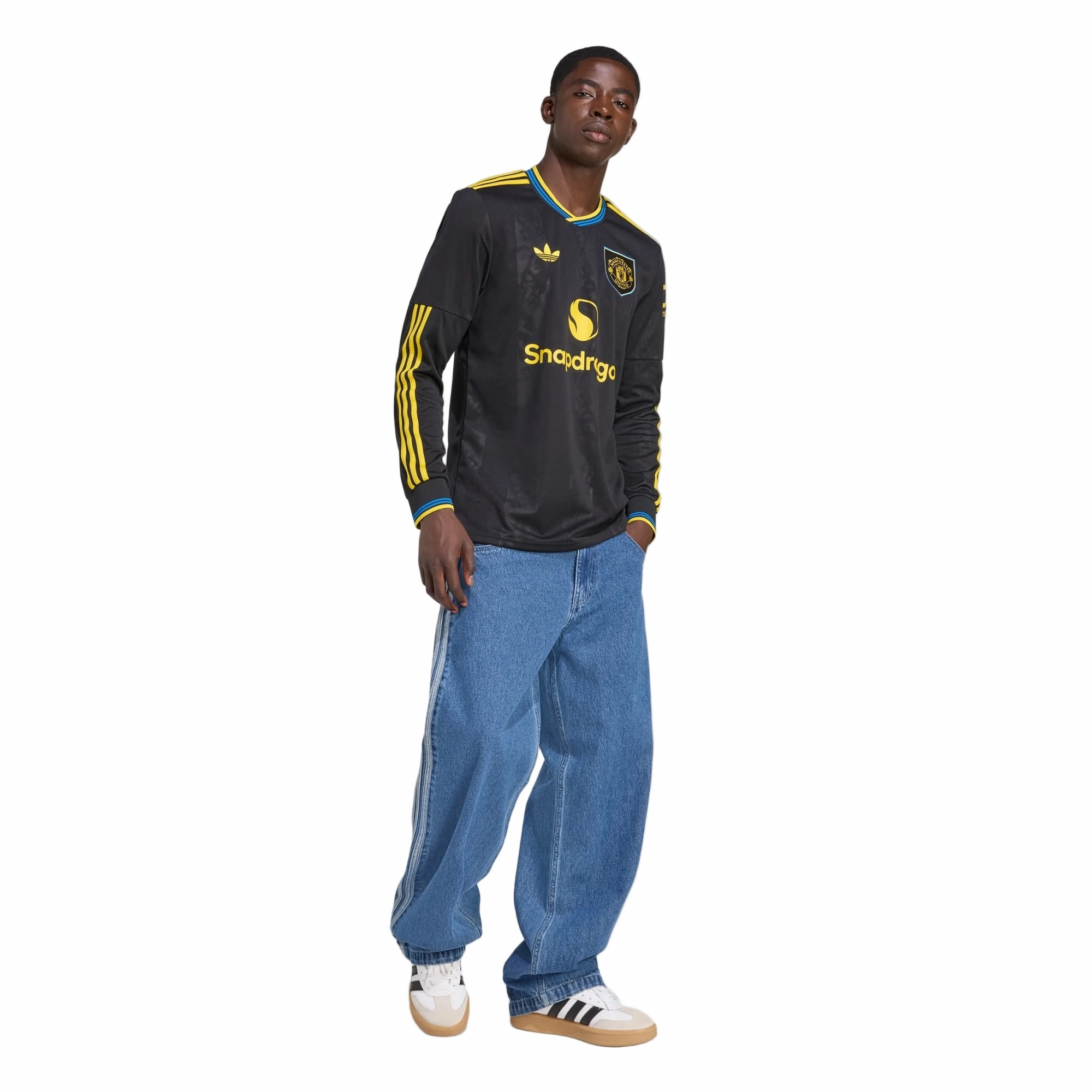 adidas Manchester United Long Sleeve Third Jersey 25/26 (Black) Performance Gear
