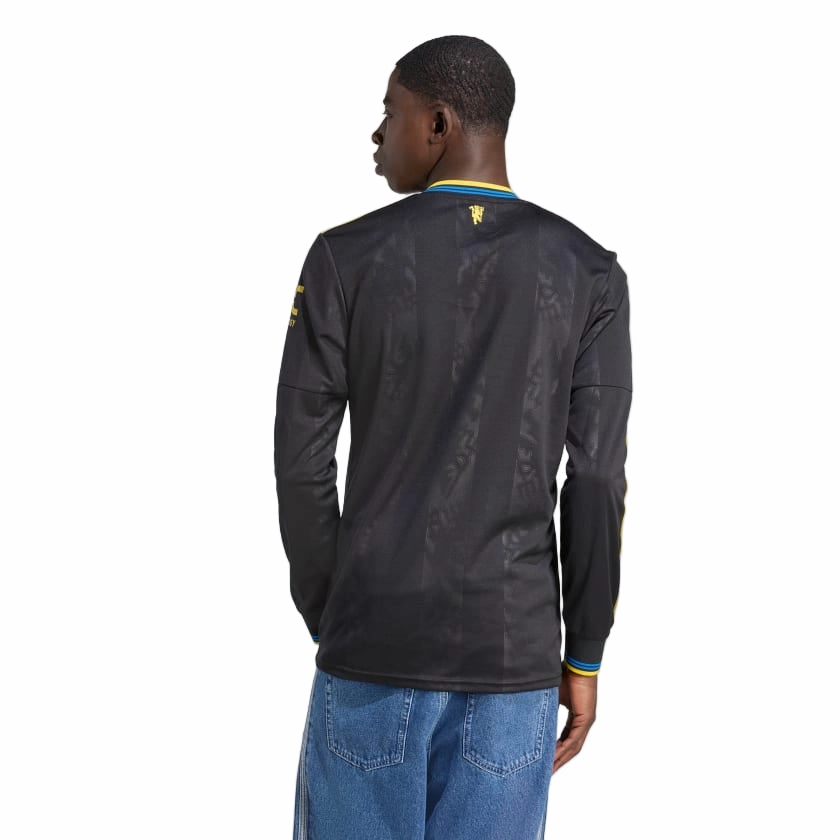 Everyday Flex Light Stretch adidas Manchester United Long Sleeve Third Jersey 25/26 (Black)