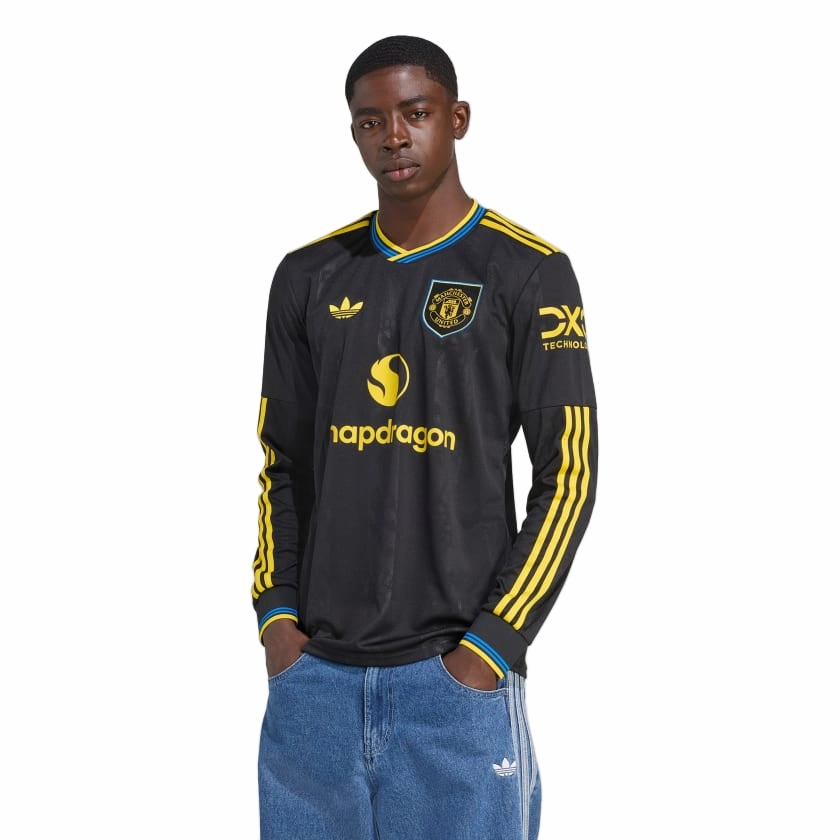 Focus Fit adidas Manchester United Long Sleeve Third Jersey 25/26 (Black)