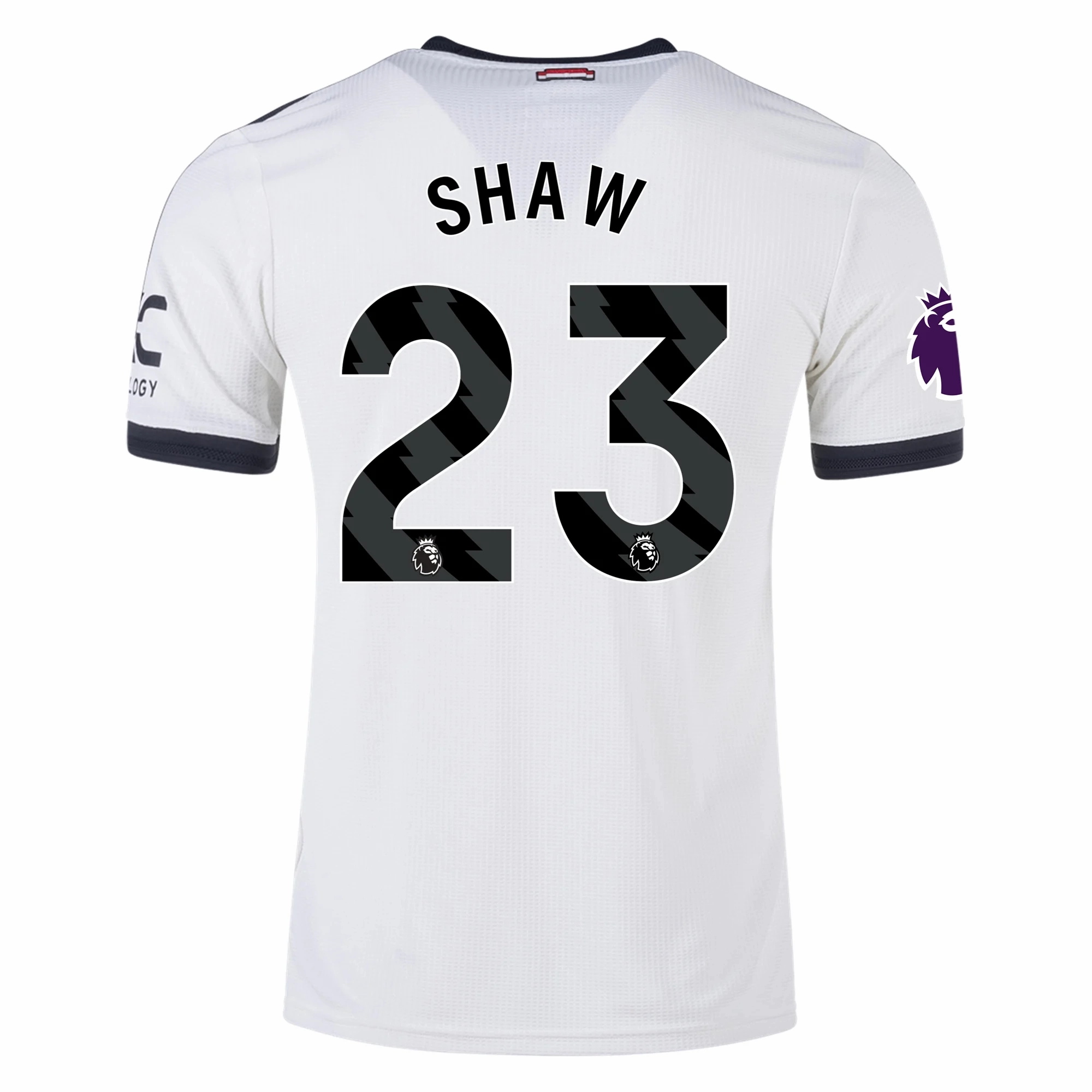 Street Motion Relaxed Fit adidas Manchester United Luke Shaw Authentic Third Jersey w/ EPL Patch 24/25 (Off White)
