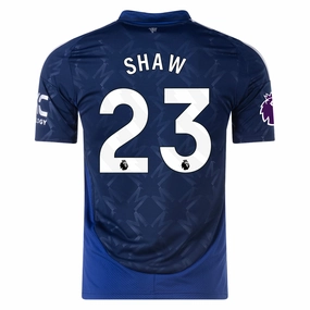 Reflective Detailing Chic Comfort adidas Manchester United Luke Shaw Away Jersey w/ EPL Patch 24/25 (Night Indigo)