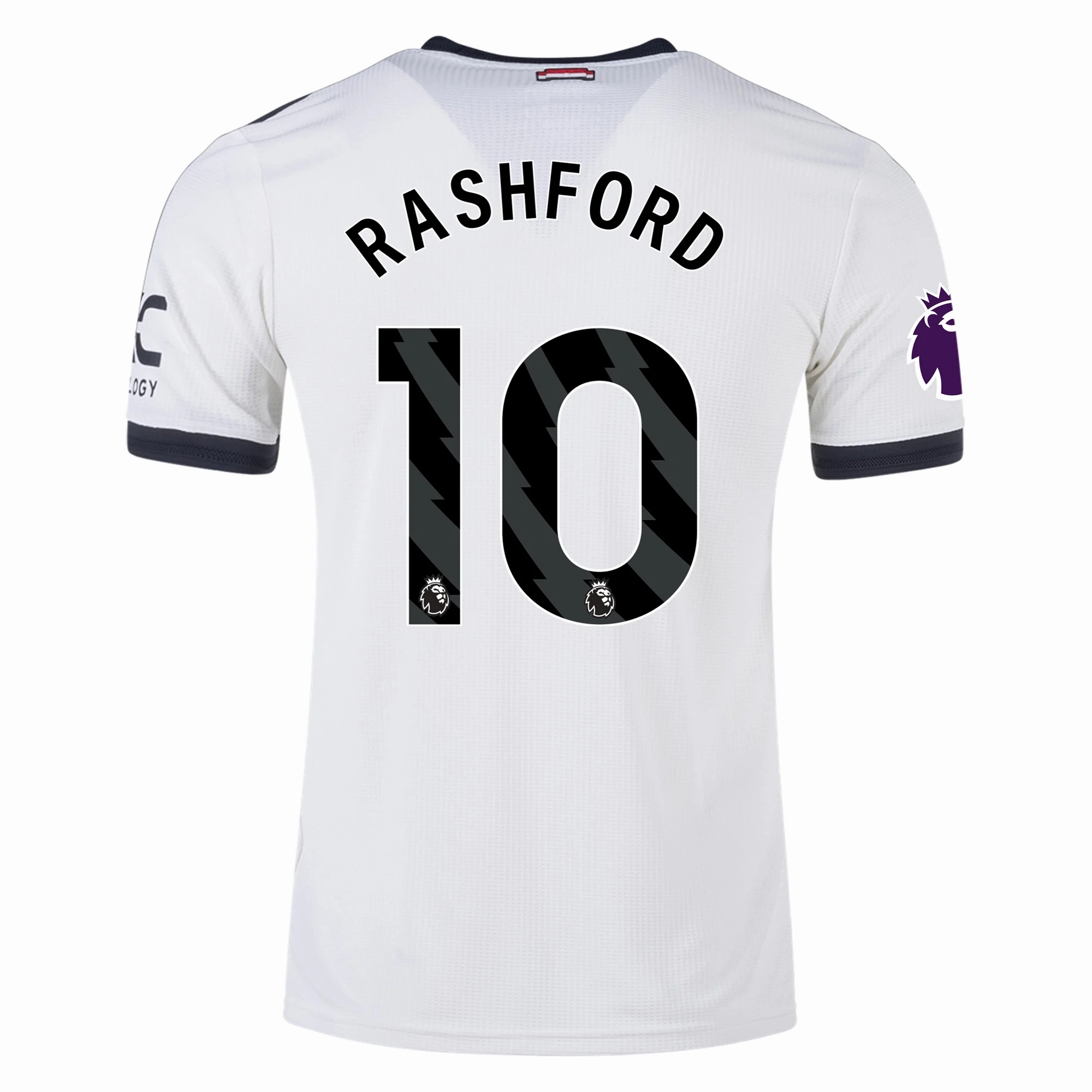 Abrasion Resistant Reinforcements Air Mesh adidas Manchester United Marcus Rashford Authentic Third Jersey w/ EPL Patch 24/25 (Off White)