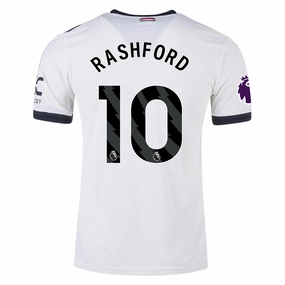 All Day Comfort Flex Street Style adidas Manchester United Marcus Rashford Authentic Third Jersey w/ EPL Patch 24/25 (Off White)