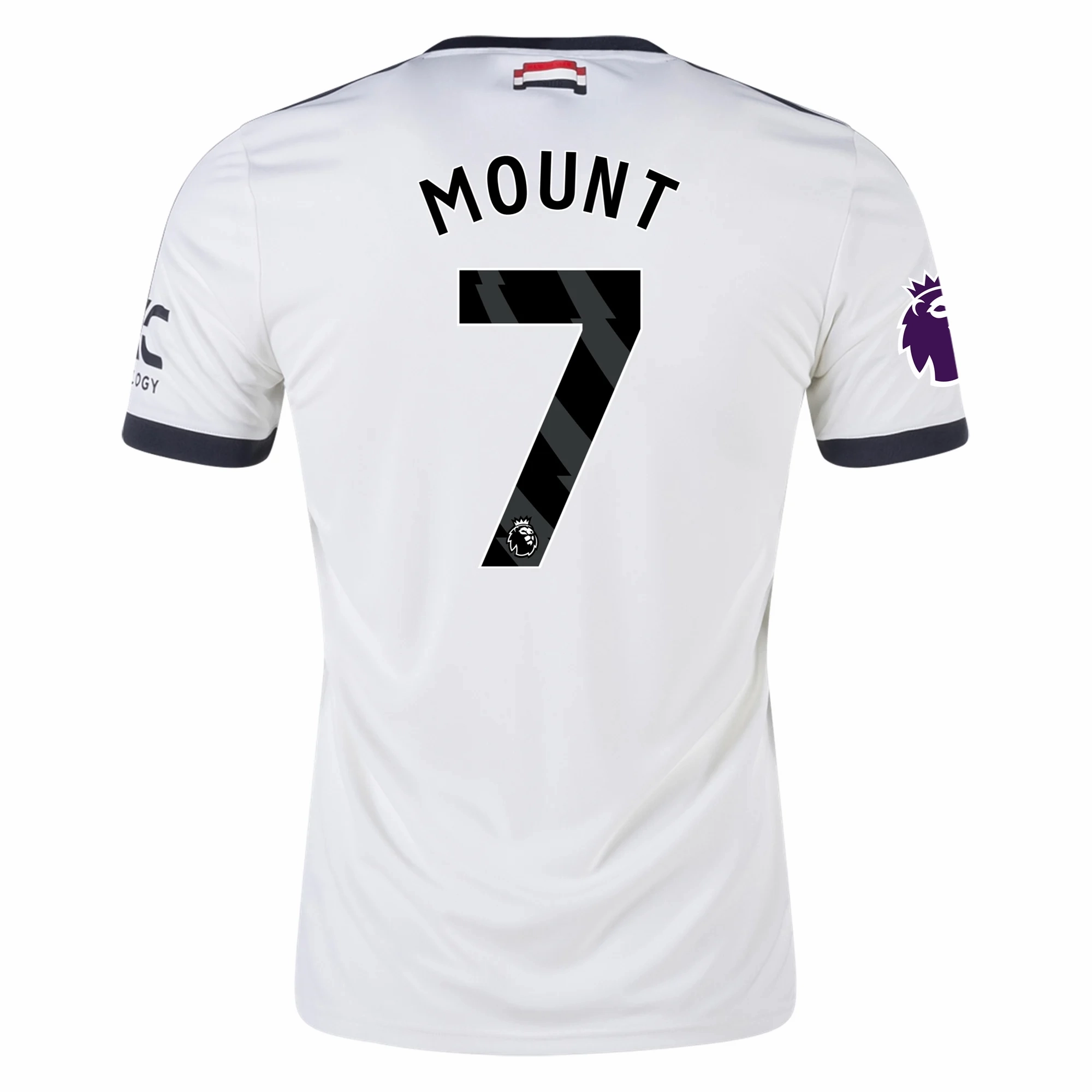 High Collar Design adidas Manchester United Mason Mount Third Jersey w/ EPL Patch 24/25 (Off White)