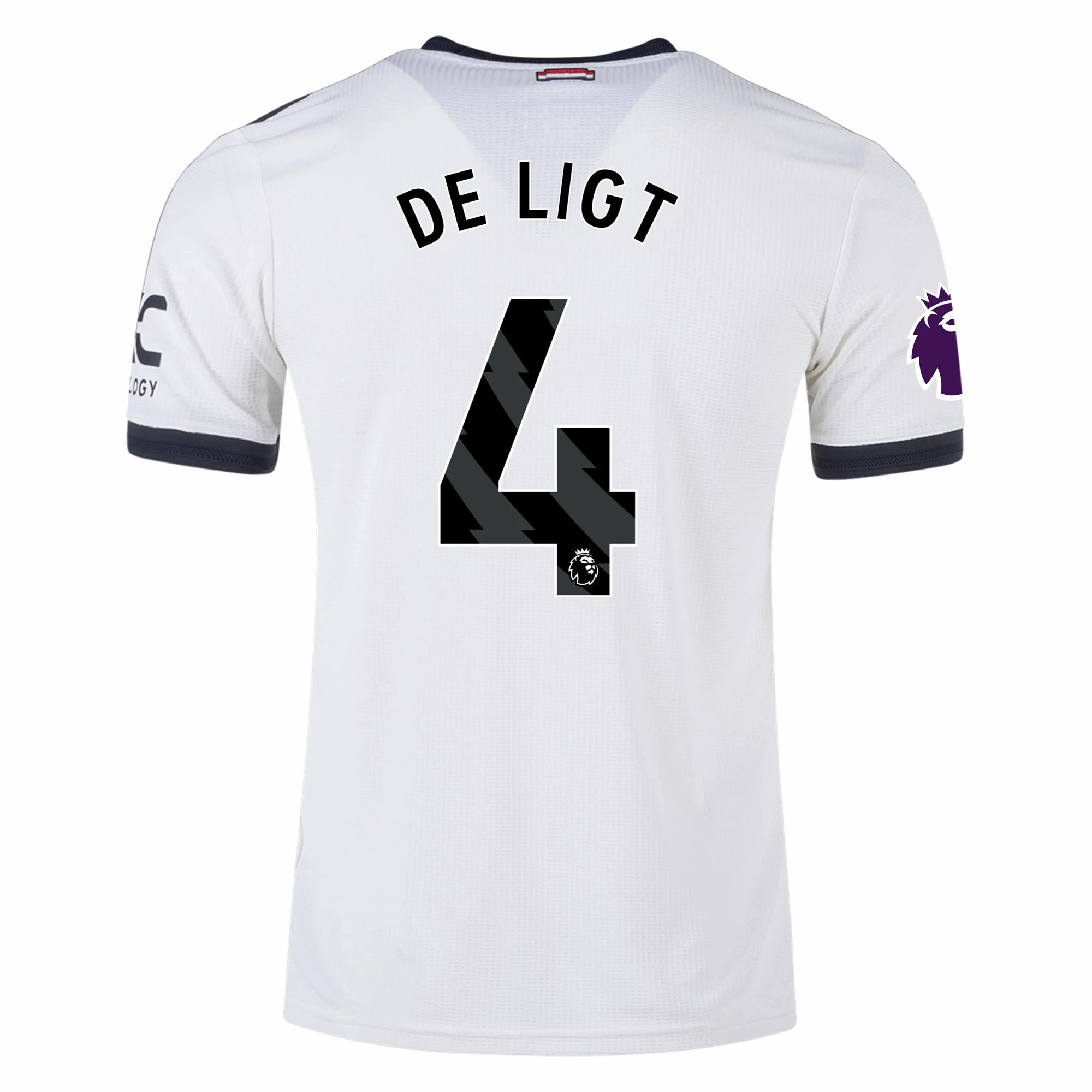 Comfortable fit Flexible Cuff Design adidas Manchester United Matthijs de Ligt Authentic Third Jersey w/ EPL Patch 24/25 (Off White)