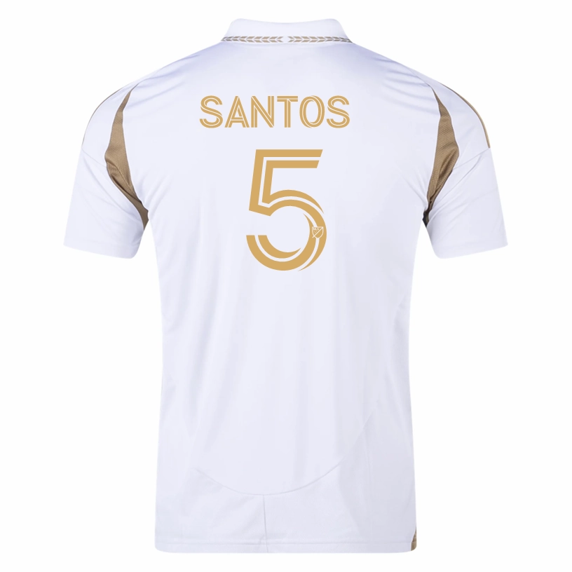 adidas Marlon Santos LAFC Away Jersey 25/26 (White/Gold) Heat Transfer Labels