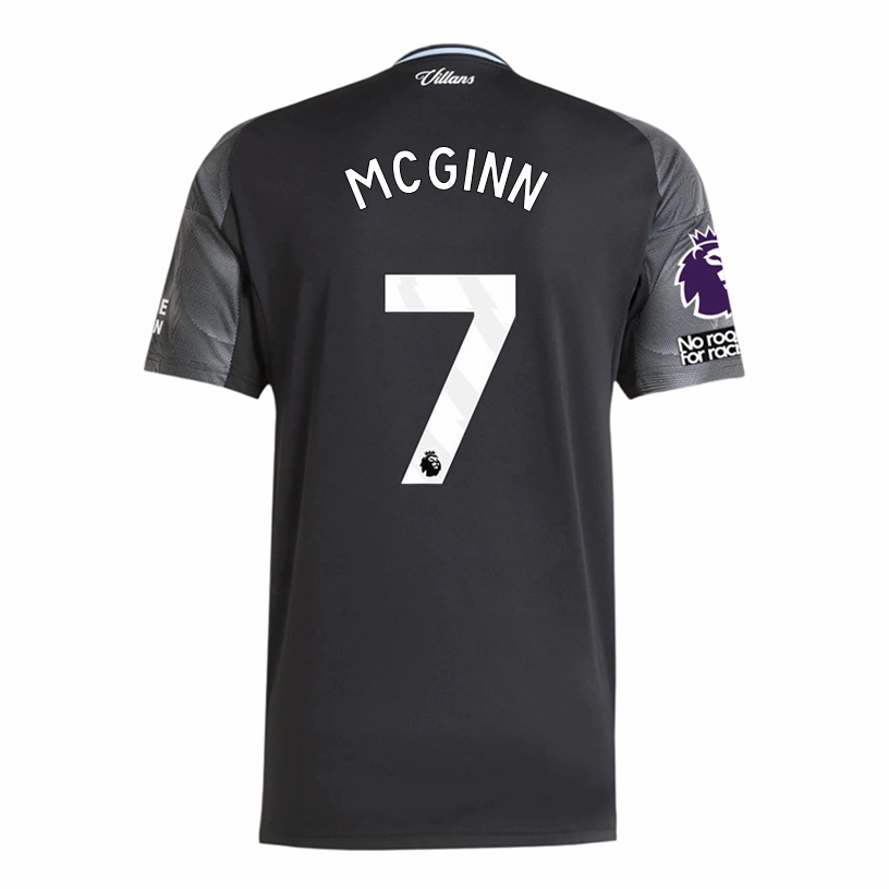 Multipurpose Sports Gear adidas Mcginn Men's Aston Villa 25/26 Away Jersey w/ EPL   NRFR Patches (Black/Global Blue)
