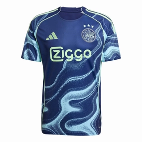 Mesh Ventilation Zones Ultraviolet Protection Fabric adidas Men's Ajax Away Jersey 25/26 (Night Sky)