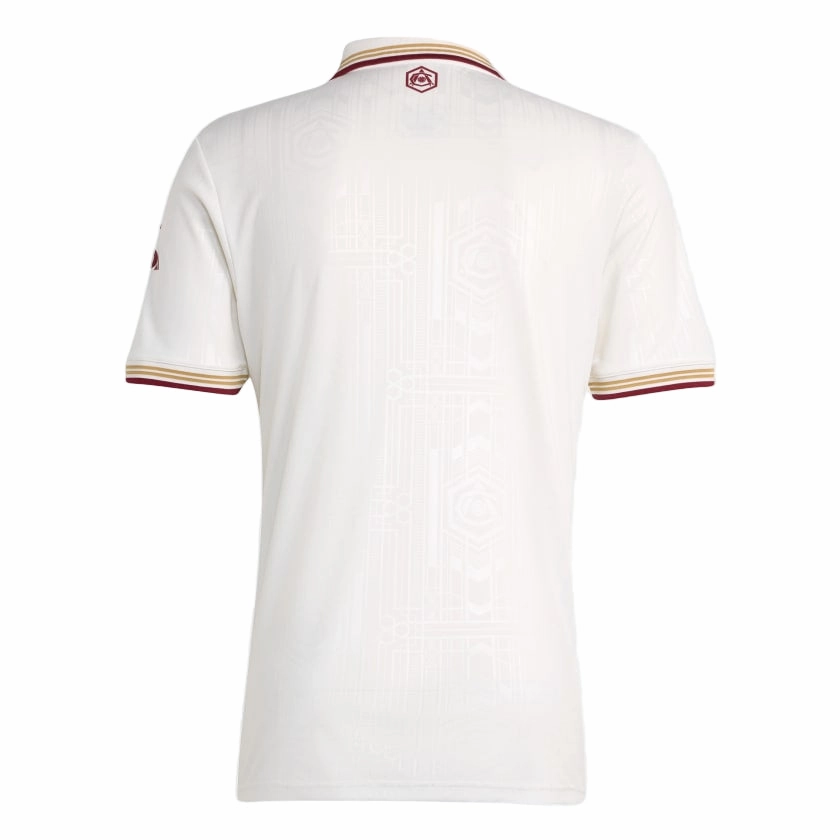 Airflow Enhancing Texture adidas Men's Arsenal FC Third Jersey 25/26 (White/Burgundy)