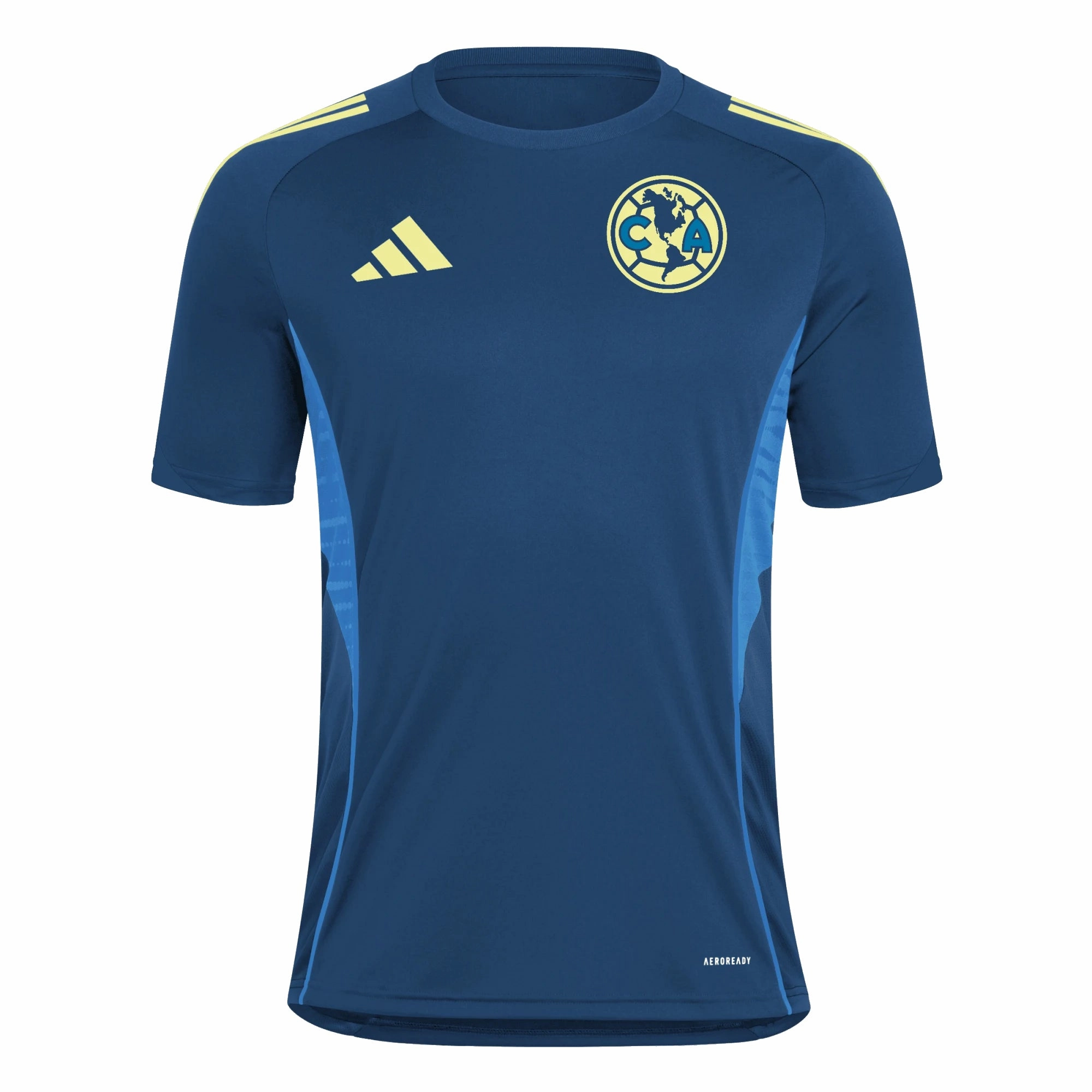 Flexible Apparel Weather Neutral adidas Men's Club Am??rica Tiro 25 Training Jersey (Navy/Yellow)