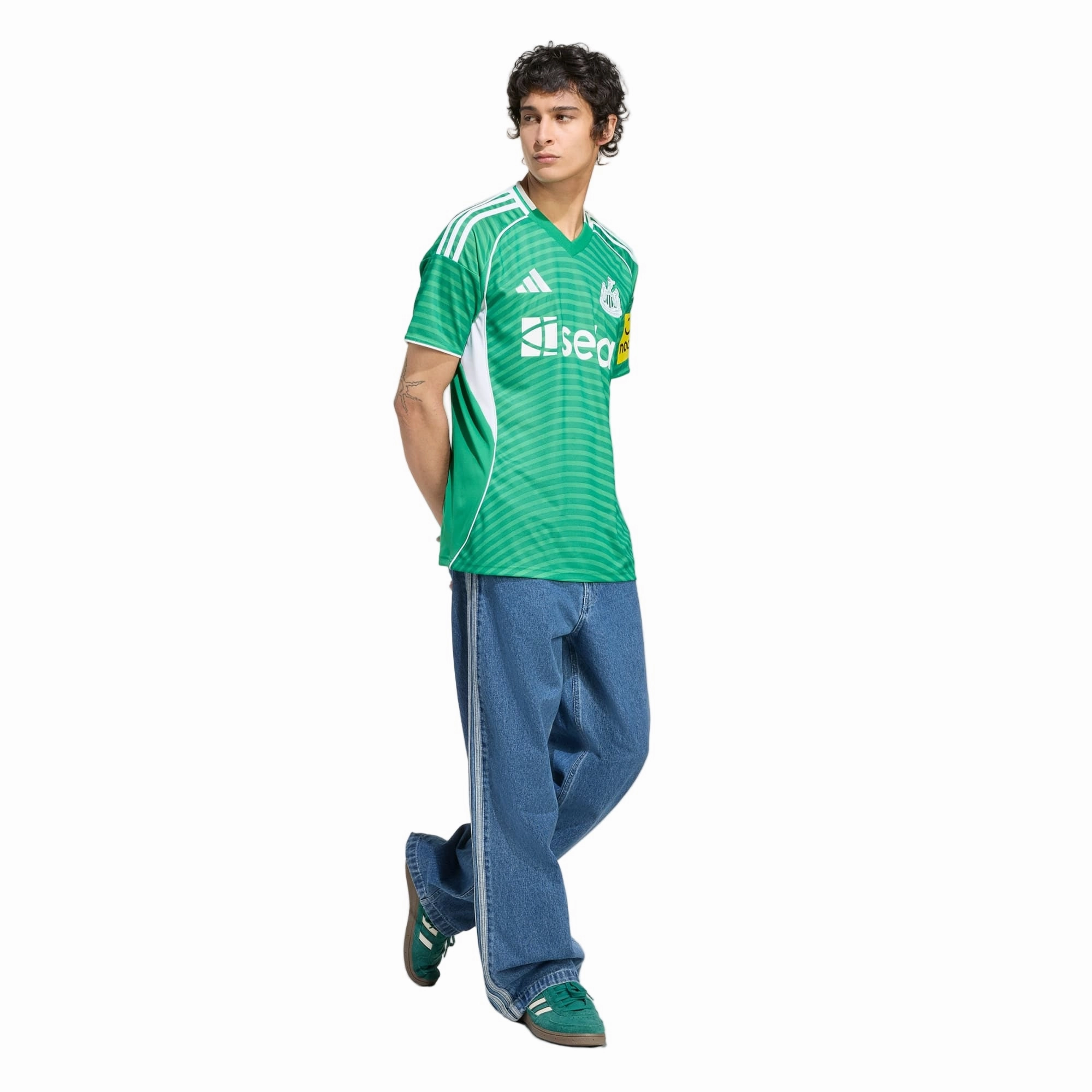 Movement Ready Mesh Panel adidas Men's Newcastle United 25/26 Away Jersey (Green/White)