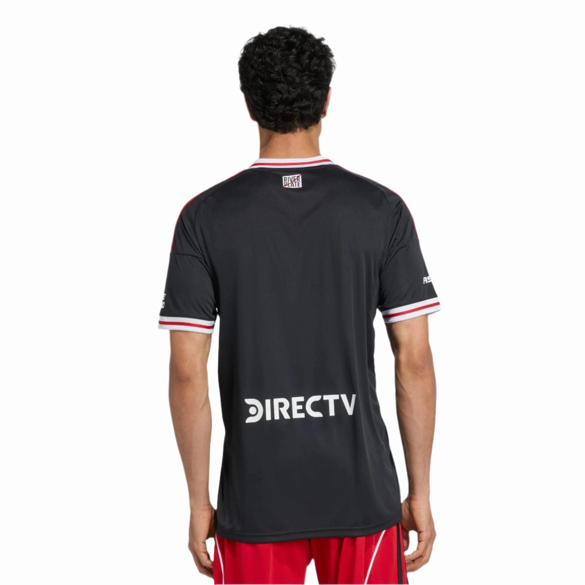 Hyper Breathable Eco Friendly Material adidas Men's River Plate 25/26 Away Jersey (Black/Red)