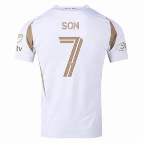 adidas Men's Son Heung-min LAFC Authentic Away Jersey w/ MLS   Apple   Ford Logo 25/26 (White/Gold) Breathe Easy