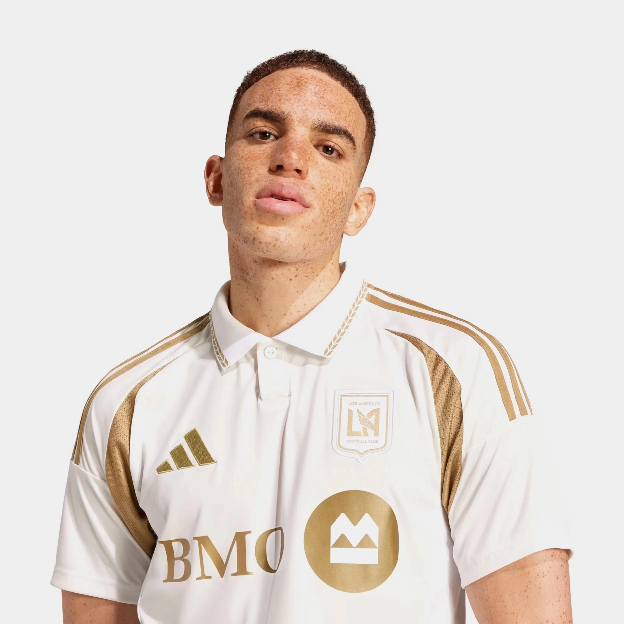 adidas Men's Son Heung-min LAFC Away Jersey 25/26 (White/Gold) Hyper Breathable