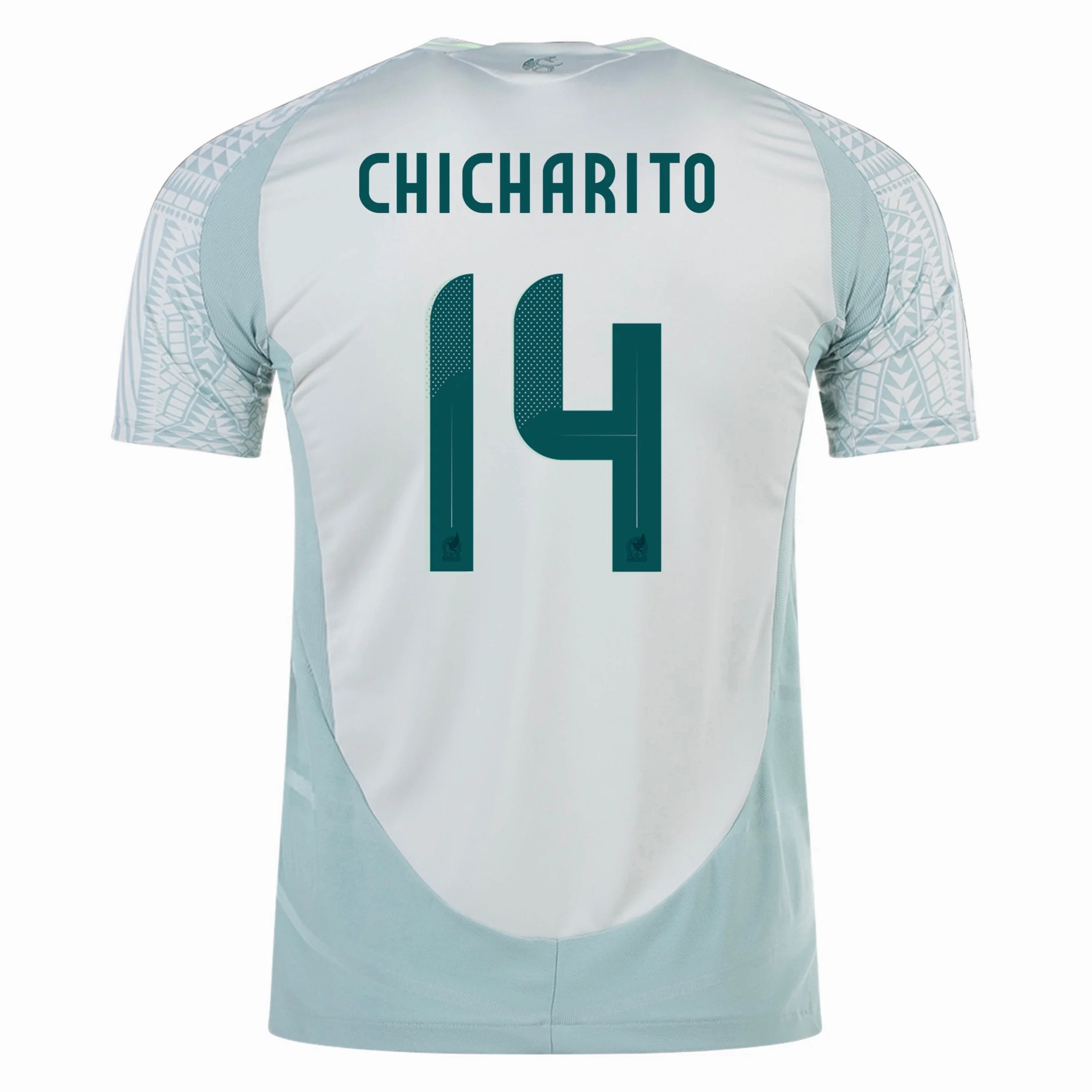 adidas Mens Mexico Authentic Chicharito Away Jersey 24/25 (Linen Green) Color Blocked Cooling mesh