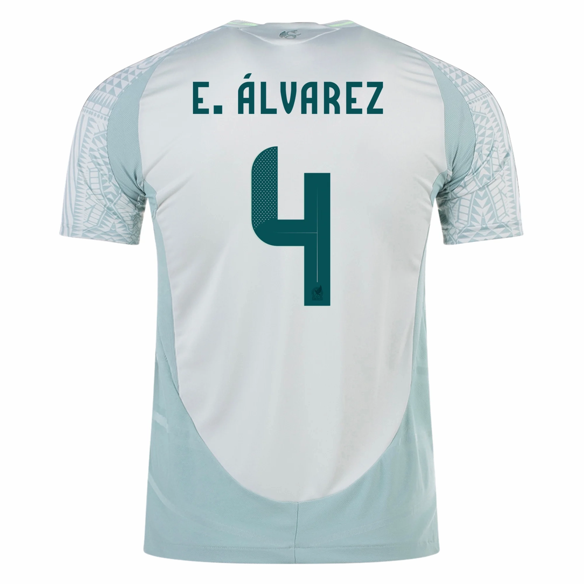 adidas Mens Mexico Authentic Edson ??lvarez Away Jersey 24/25 (Linen Green) Drop Tail Hem clean look