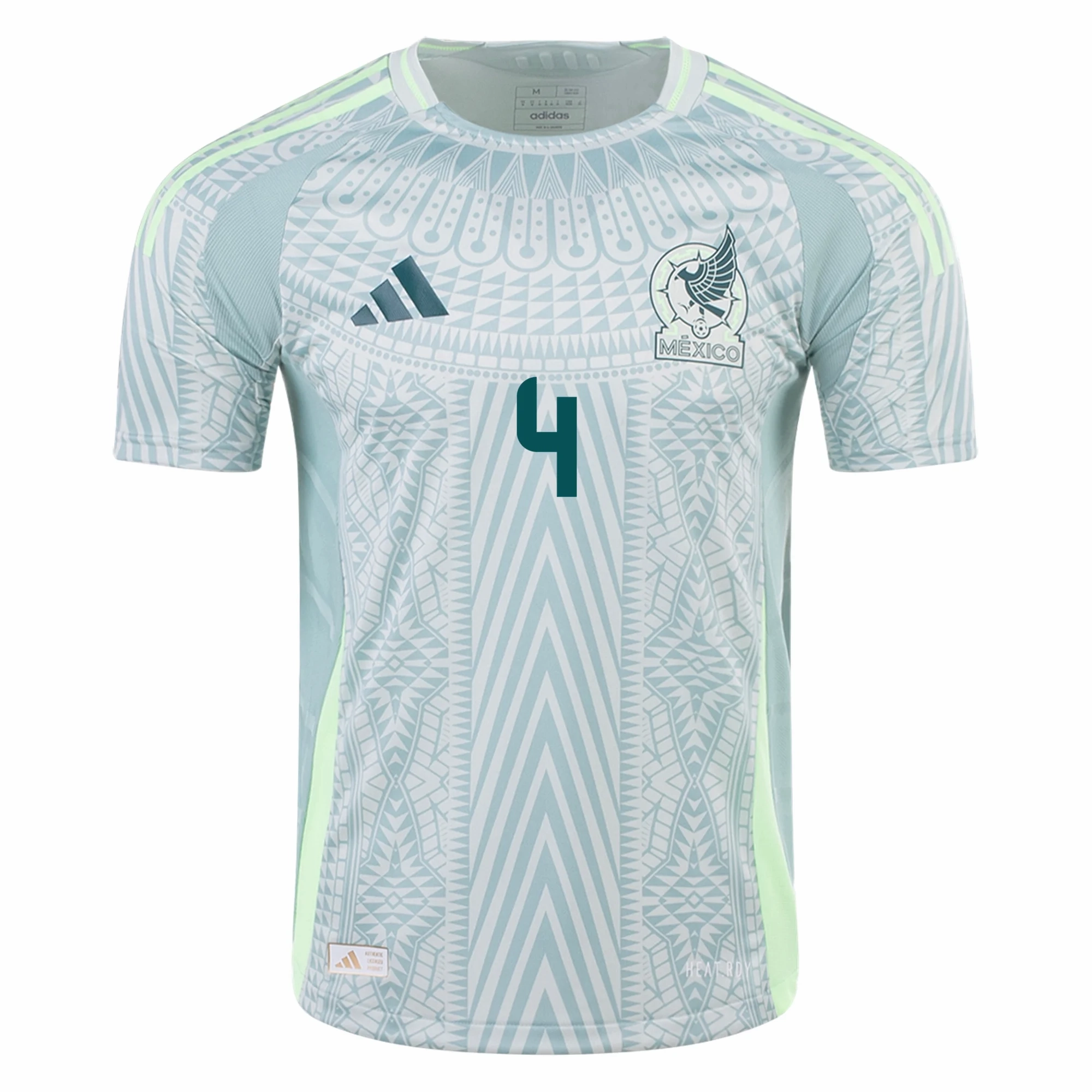 adidas Mens Mexico Authentic Edson ??lvarez Away Jersey 24/25 (Linen Green) Endurance Wear