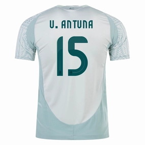 adidas Mens Mexico Authentic Uriel Antuna Away Jersey 24/25 (Linen Green) Ultra lightweight Fast Release Moisture
