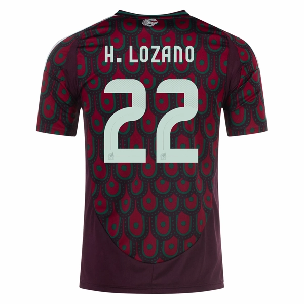 Adidas Mens Mexico Hirving Lozano Home Jersey 24/25 (Multicolor) Casual Performance Static Resistant Fabric