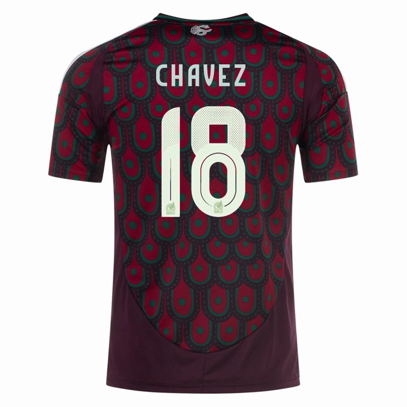 Airflow Channel System tech fabric Adidas Mens Mexico Luis Chavez Home Jersey 24/25 (Multicolor)