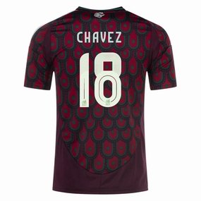 Zero Slip Inner Layer Oversized Fit Adidas Mens Mexico Luis Chavez Home Jersey 24/25 (Multicolor)