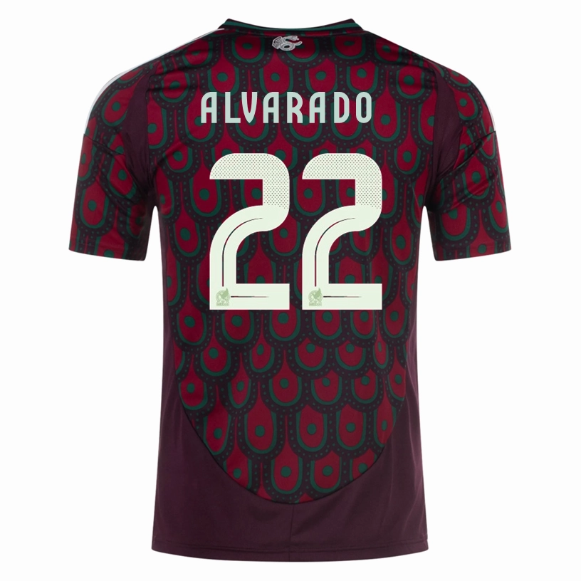 Motion Design Sublimation Ready Fabric Adidas Mens Mexico Roberto Alvarado Home Jersey 24/25 (Multicolor)