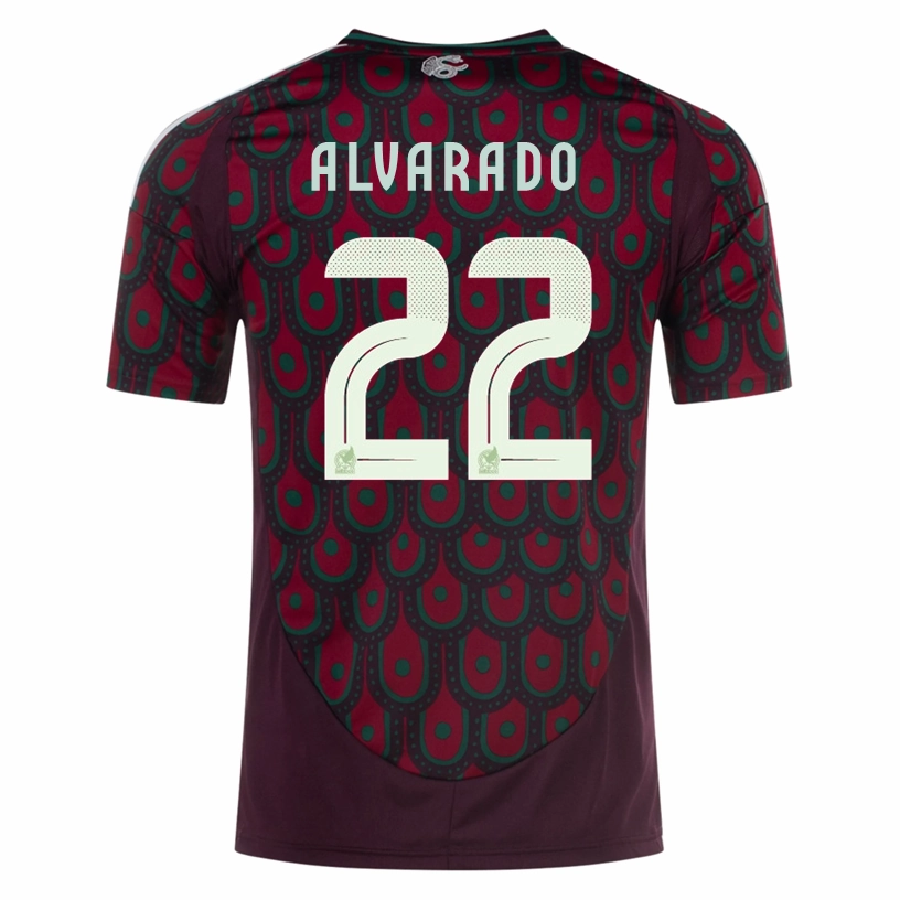 Tight Knit Adidas Mens Mexico Roberto Alvarado Home Jersey 24/25 (Multicolor)