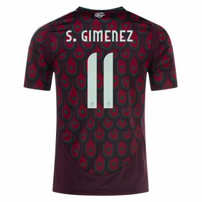 Reflective Trim Detail Adidas Mens Mexico Santiago Gim??nez Home Jersey 24/25 (Multicolor)