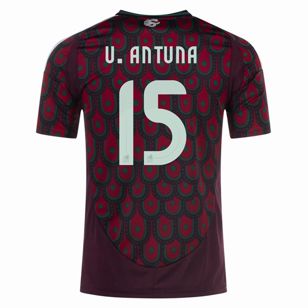 Lightweight Gear Adidas Mens Mexico Uriel Antuna Home Jersey 24/25 (Multicolor)