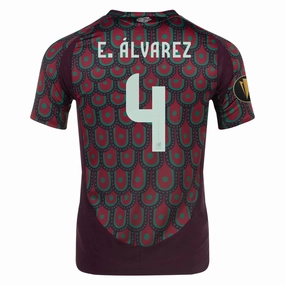 Sport Inspired No Pressure adidas Mexico Authentic Edson ??lvarez Home Jersey 24/25 w/ Gold Cup 2025 Patchse (Multicolor)