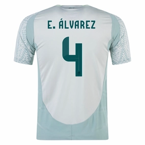 Smooth Silicone Gripper Non Irritating Seams adidas Mexico Edson ??lvarez Away Jersey 24/25 (Linen Green)