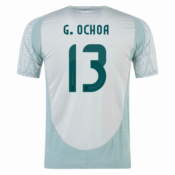 adidas Mexico Guillermo Ochoa Away Jersey 24/25 (Linen Green) Oversized Fit Outdoor Ready