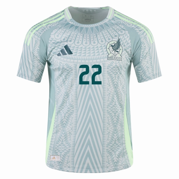 adidas Mexico Hirving Lozano Away Jersey 24/25 (Linen Green) Dynamic Fit Engineering