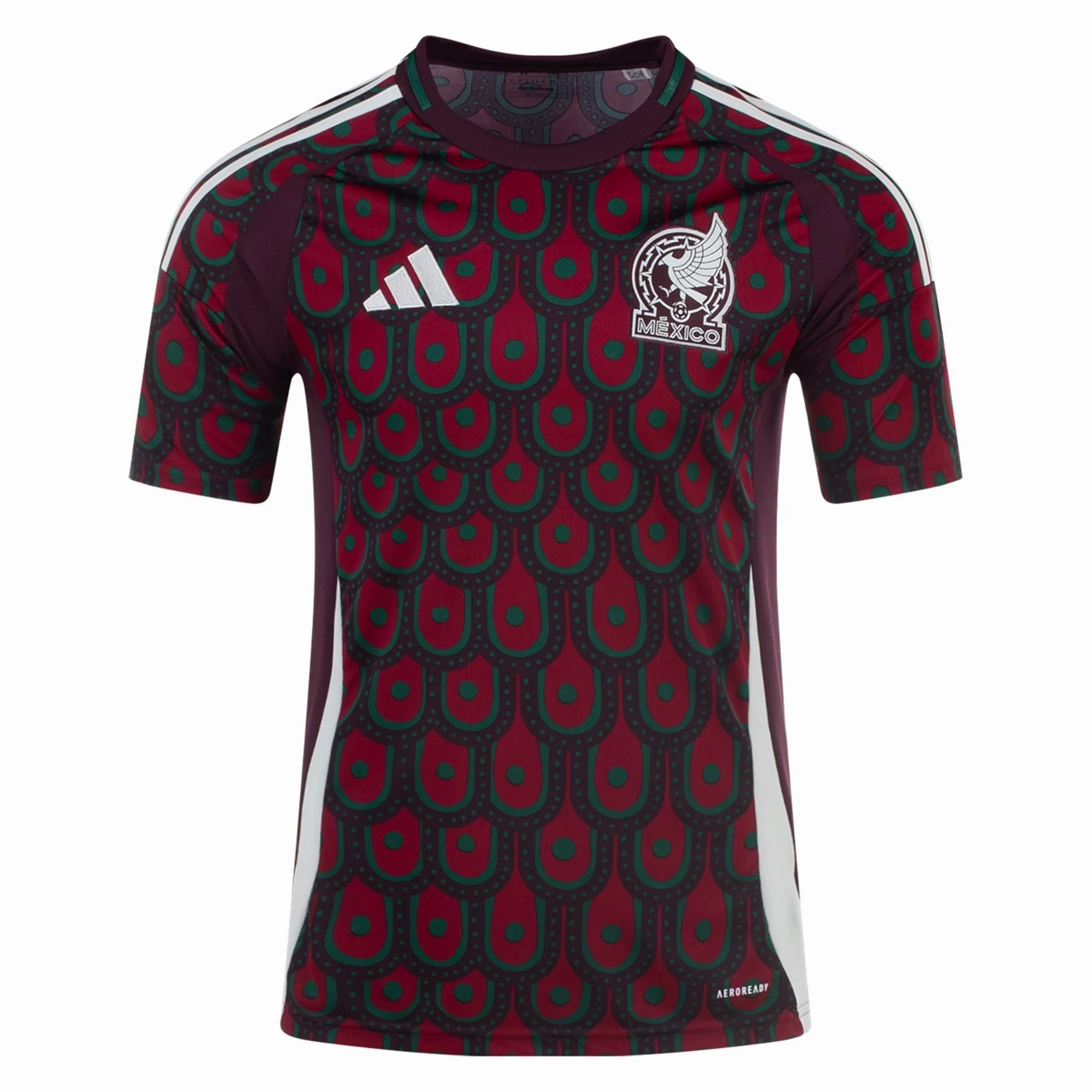 Wicking Interior Layer Non Binding Armholes adidas Mexico Home Jersey 24/25 (Multicolor)