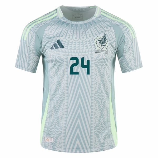 adidas Mexico Luis Ch??vez Away Jersey 24/25 (Linen Green) Quick Release Moisture Transfer