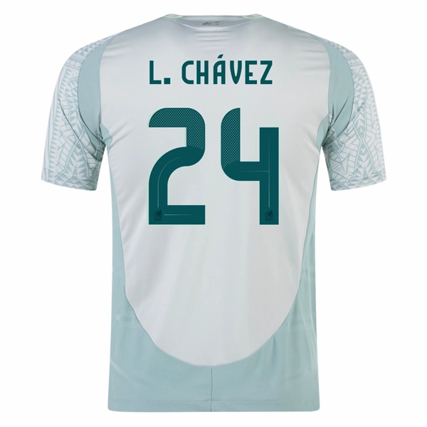 adidas Mexico Luis Ch??vez Away Jersey 24/25 (Linen Green) Relaxed Silhouette Form Focus
