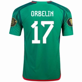 Flexible Drop Shoulder Cut Training Gear adidas Mexico Orbel??n Pineda Authentic Home Jersey w/ Gold Cup Patches 22/23 (Vivid Green)