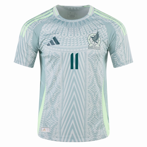 Flexible Knit Construction adidas Mexico Santiago Gim??nez Away Jersey 24/25 (Linen Green)