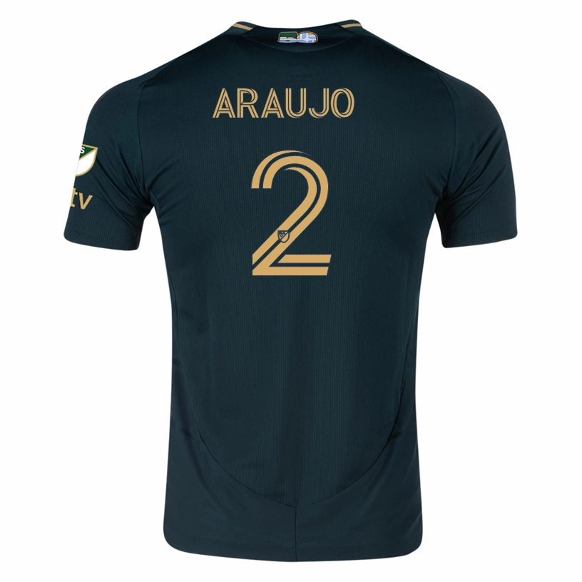 adidas Miguel Araujo Portland Timbers Authentic Home Jersey w/ MLS & Apple Patch 25/26 (Green/Gold) Ultra Flex Ribbed Trim Power Moves